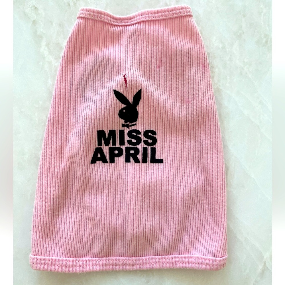 Y2K Vintage Playboy Brand “Miss April “ Dog / Cat Sweater Shirt Clothes - Small
